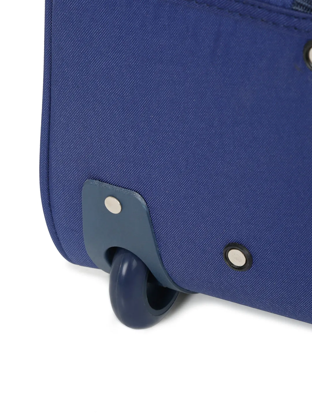 Navy Printed Medium Duffel Trolley Bag