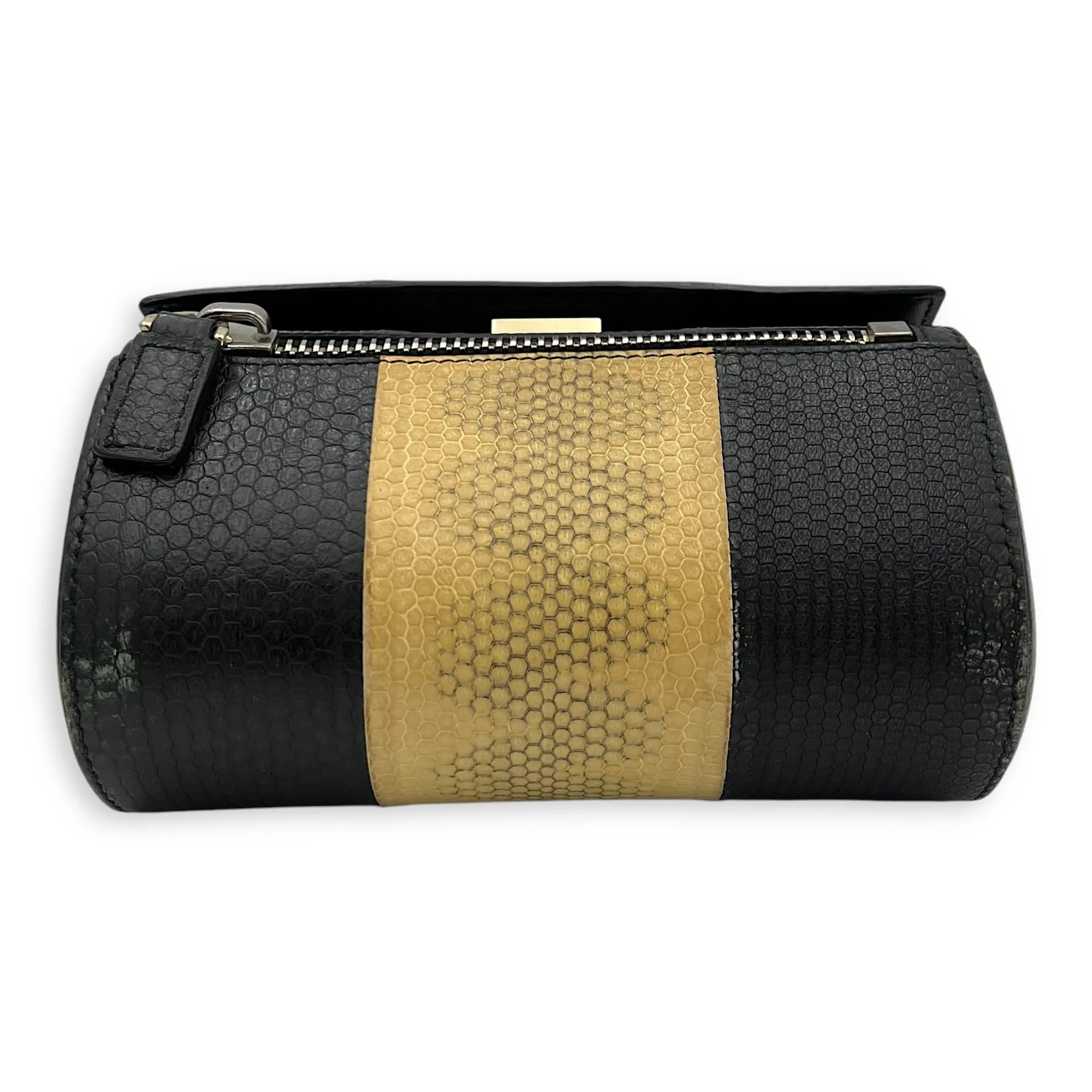 Pandora Box Crossbody Bag Multi-colour in Python Leather, Silver hardware
