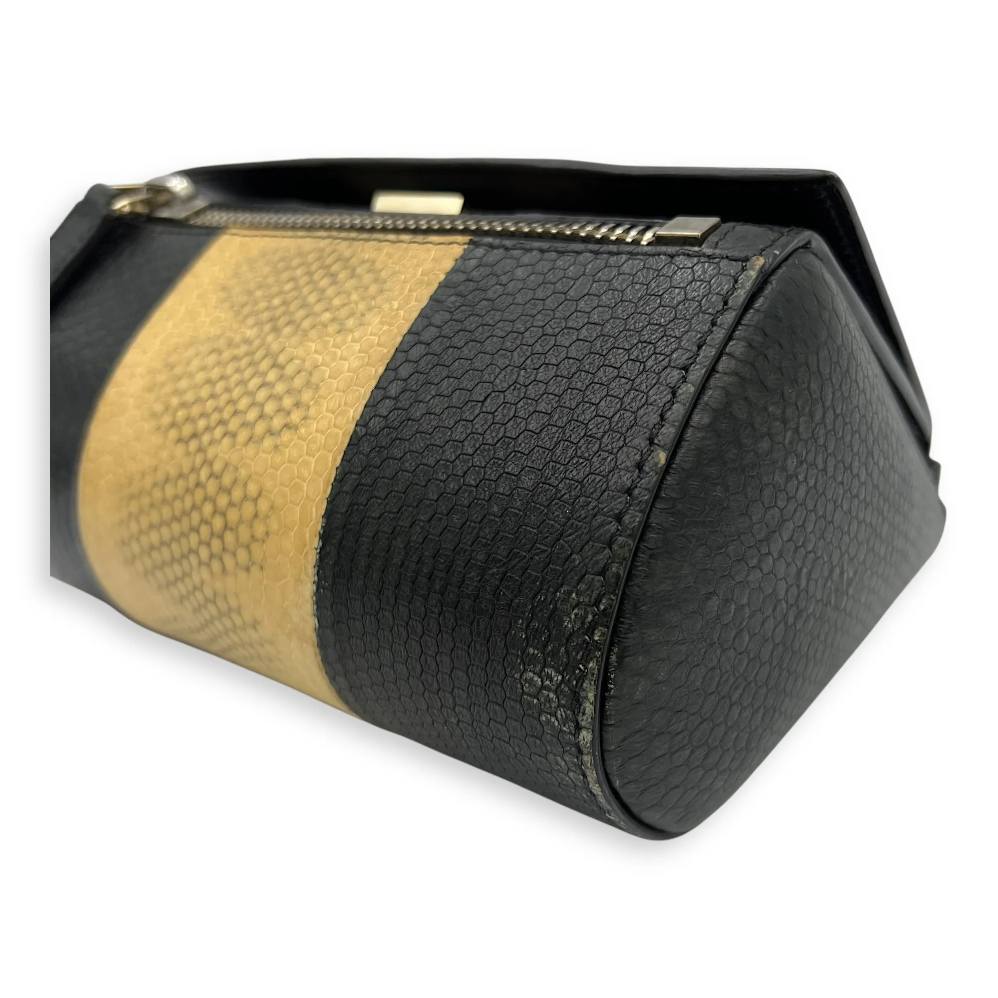 Pandora Box Crossbody Bag Multi-colour in Python Leather, Silver hardware
