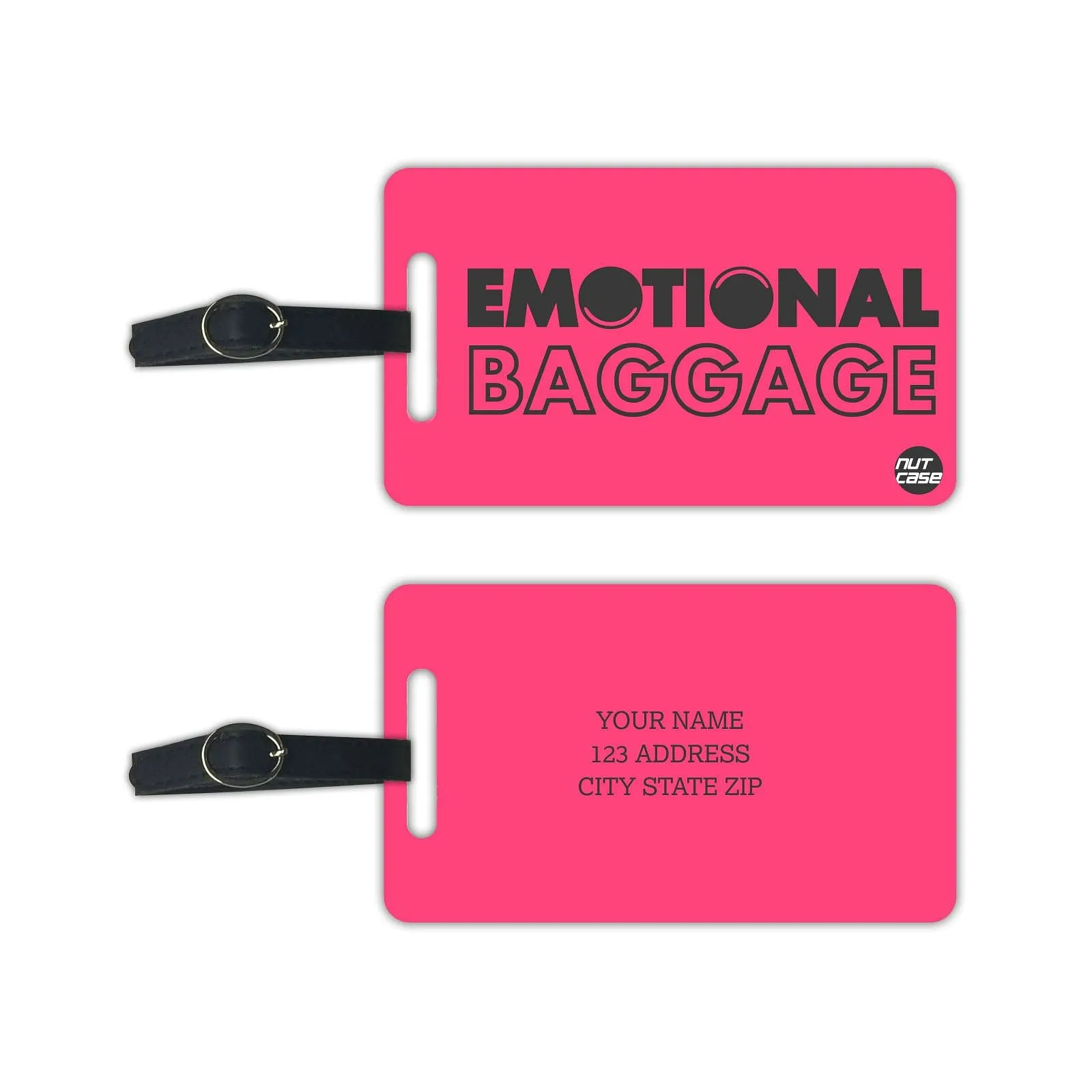 Personalized Luggage Tags with Your Name Set of 2 - Emotional