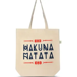 Premium Cotton Canvas Tote Bag- Hakuna Matata White