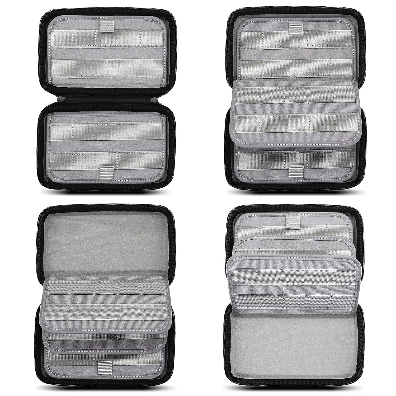sisma 80 Switch Game Case Compatible with Nintendo Switch Games PS Vita Cartridges or SD, Hard Shell Cards Holder Organizer Home & Travel Safekeeping Storage Case Carrying Bag Black
