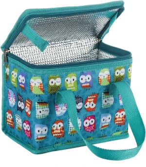 Small Lunch Bag for Adults and Kids,Foldable Mini Insulated Bags Cooler Bags Green Owl 5L 4-6 cans
