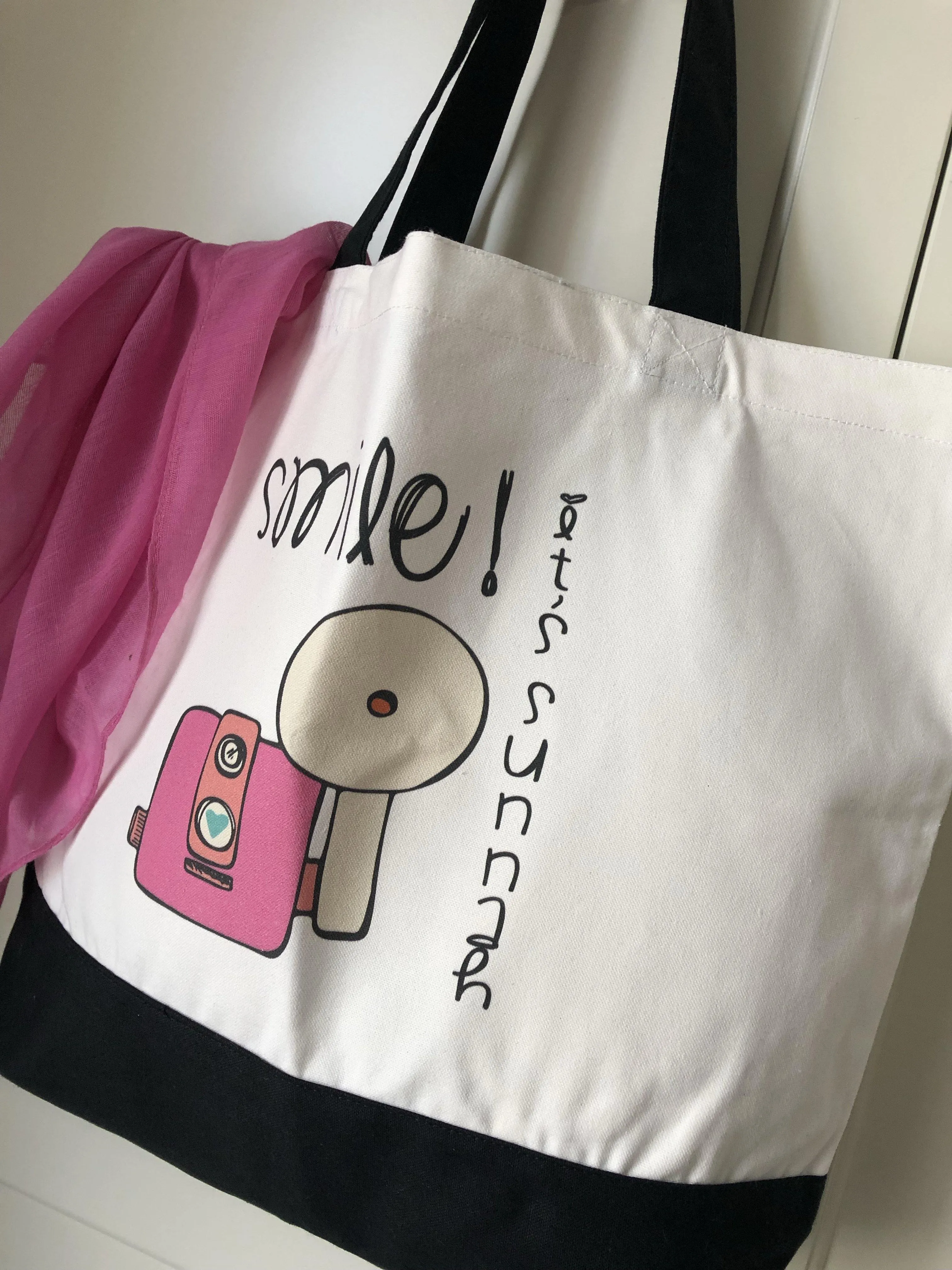 Smile it’s Sunnah - Pink Tote bag.