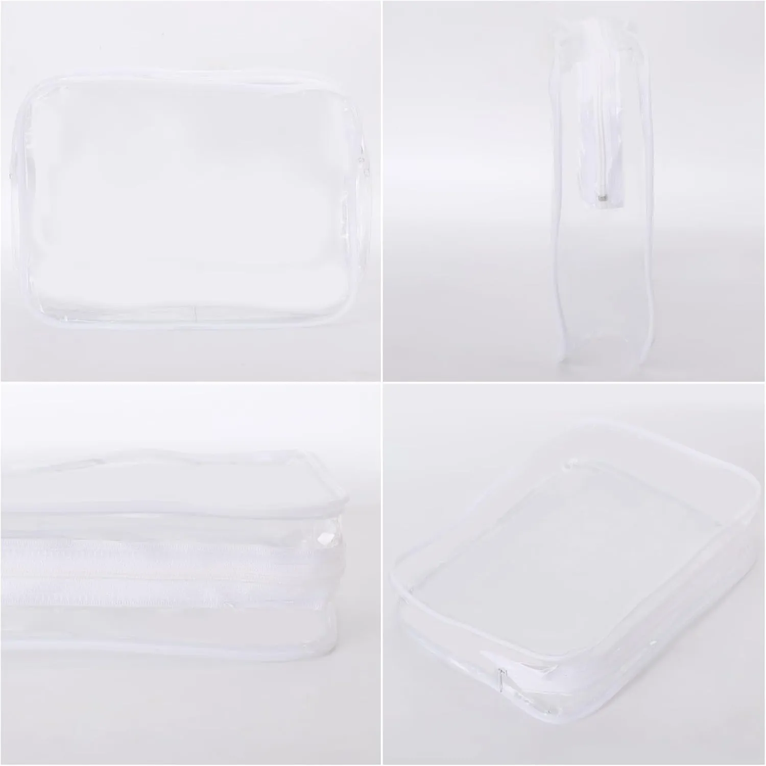 Tbestmax 10 Pack Clear Cosmetic Bags Makeup Bags Portable Waterproof TSA Approved Travel Toiletry Bags Organizer