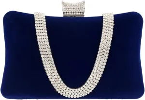 Velvet Evening Bag for Women Rhinestone Clutch Bag Sparkly Handbag