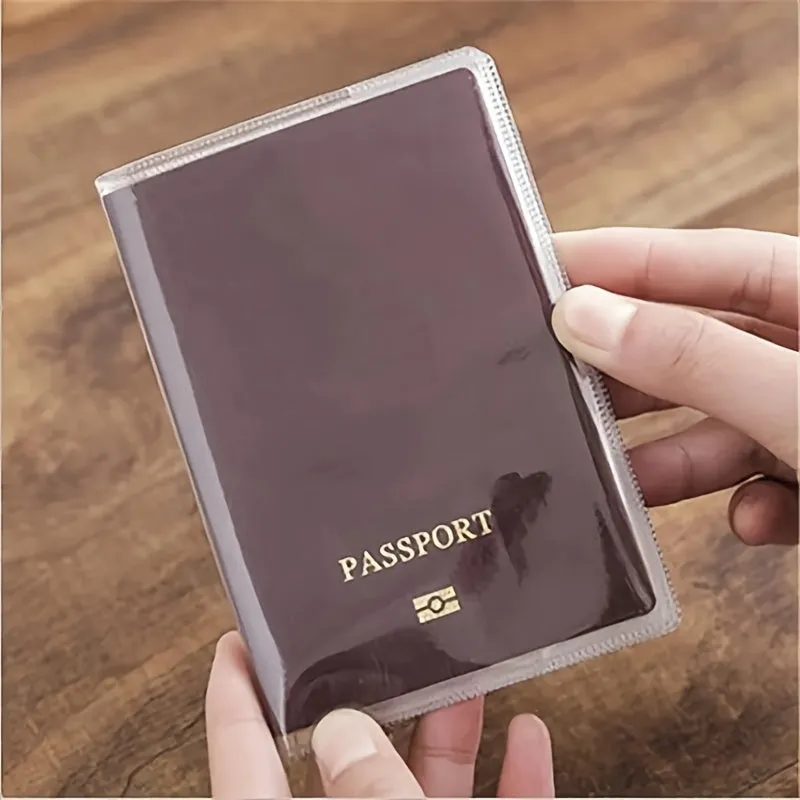 Waterproof Passport Cover with Transparent PVC ID Document Clip