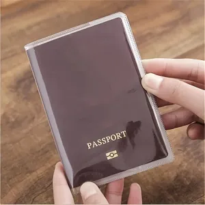 Waterproof Passport Cover with Transparent PVC ID Document Clip