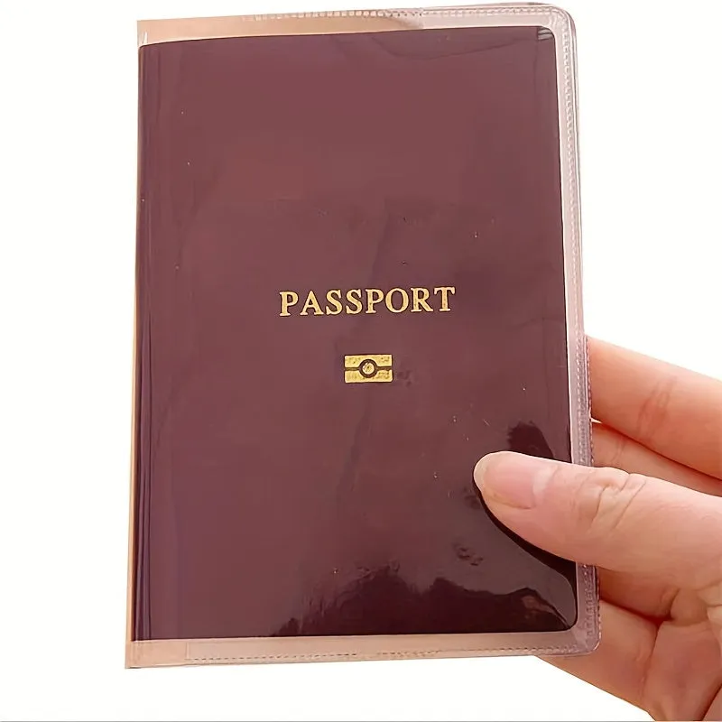 Waterproof Passport Cover with Transparent PVC ID Document Clip