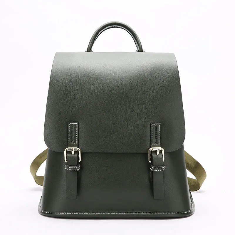 Womens Casual Genuine Leather Backpacks Vintage Shoulder Bag Travel Ladies Daypacks