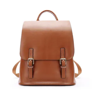 Womens Casual Genuine Leather Backpacks Vintage Shoulder Bag Travel Ladies Daypacks